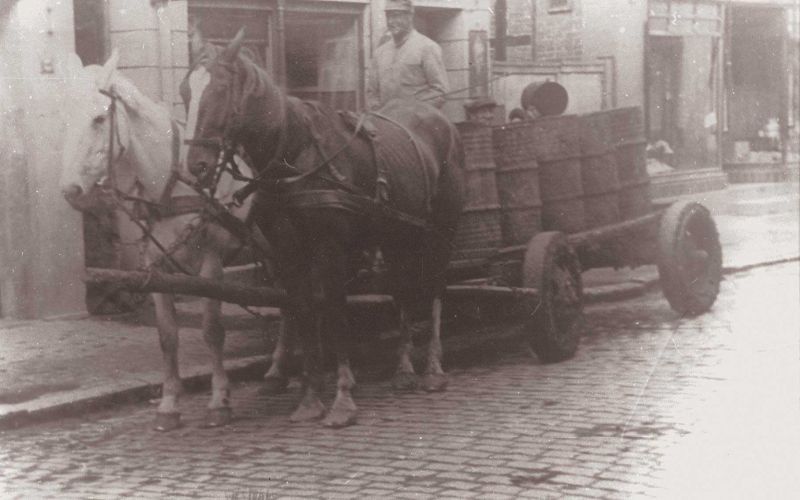 Vorkriegsentsorgungsmethode mithilfe von Pferden
